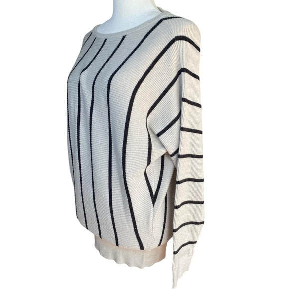 PHOLOSOPHY Republic Clothing Women’s Blue/Cream Striped Pull-over Sweater Sz XS - Picture 4 of 13